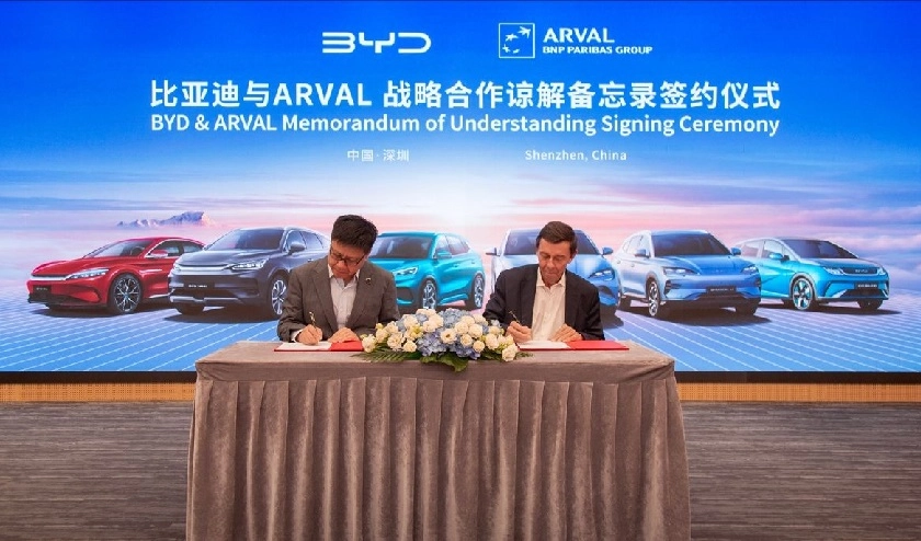 BYD توقع مذكرة تفاهم تعاون استراتيجي مع شركة Arval